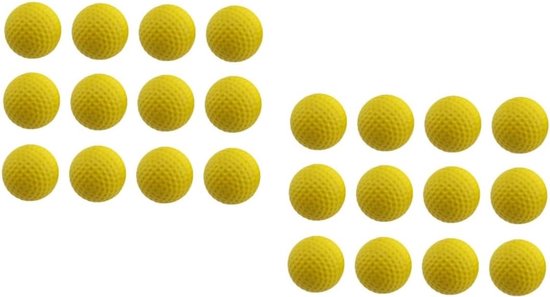 Foam Golf Ballen - Oefenballen Trainingsballen - Buitentraining Binnenshuis - Hoge Elasticiteit - 24 stuks - Geel