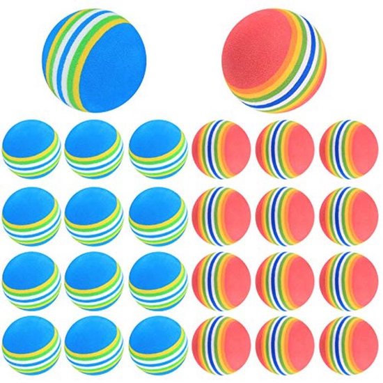 Foam Golfballen voor Beginners en Kinderen - Oefen Golfballen in Rood en Blauw, 26 Stuks