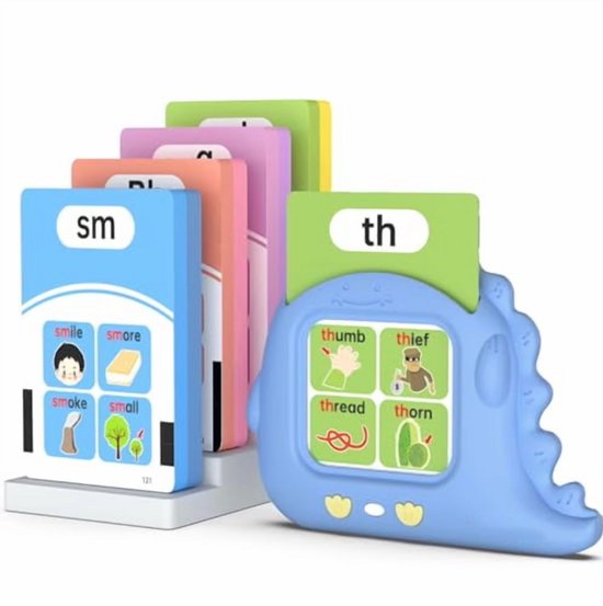 Fonetische flitskaarten geschikt voor kinderen van 3-8 jaar, 20 leerfasen voor het leren lezen, inclusief spelling en het lezen van lange klinkers bestaande uit twee letters (CVC), geschikt voor thuisonderwijs in groep 1 en 2 van de kleuterklas. van Merkloos