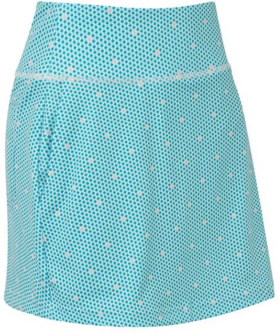 Footjoy Dames Geo Aerial Skort Wit Turquiose