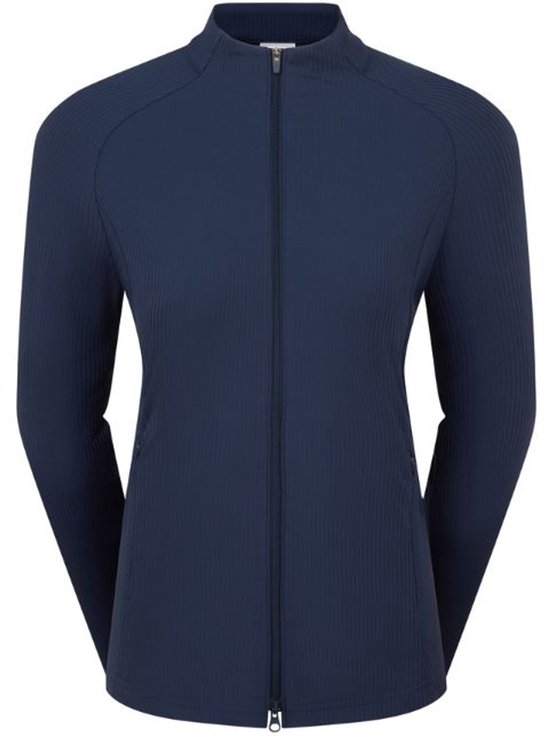 Footjoy Full Zipp Rib Midlayer Dames Navy