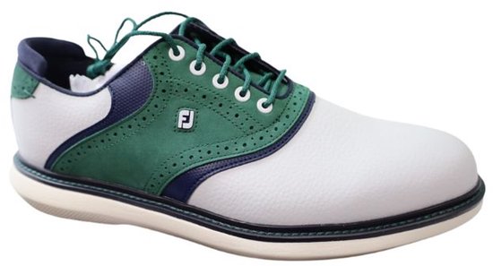 Footjoy Heren Golfschoenen Traditions Wit Groen Navy van Footjoy