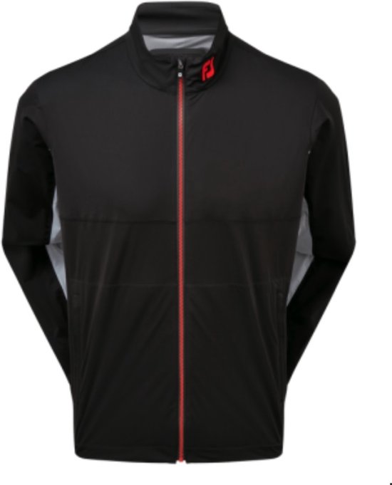 FootJoy HydroKnit Jacket - Zwart/Rood/Grijs - Maat S van Footjoy