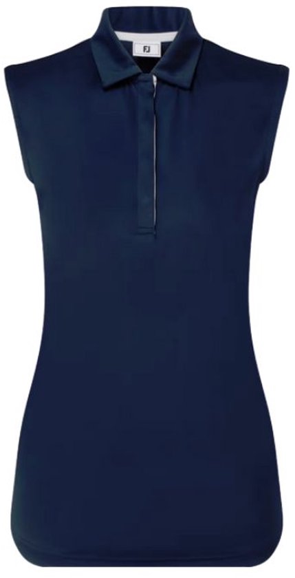 Footjoy Mouwloze Dames Polo Lisle Navy van Merkloos