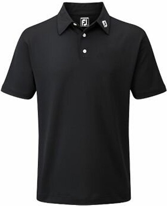 Footjoy Pique Poloshirt 91822 Zwart Maat 4XL van Footjoy
