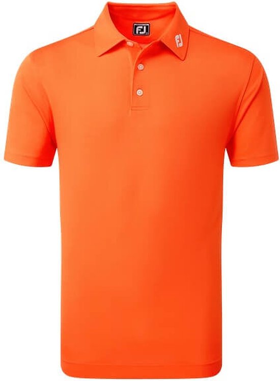 Footjoy Stretch Pique Heren Polo Shirt Oranje Heren Maat S van Footjoy