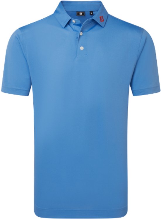 Footjoy Stretch Pique Heren Poloshirt Field Coastal Blue van Footjoy