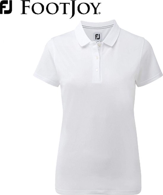 Footjoy Stretch Pique Poloshirt 88493 Dames Wit - Maat L van Footjoy