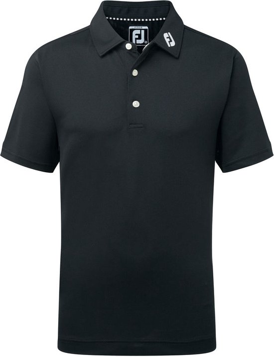 Footjoy Stretch Pique Solid Polo Junior Zwart van Footjoy
