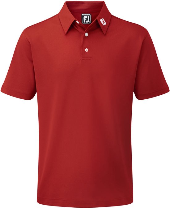 Footjoy Stretch Pique Solid Polo Rood van Footjoy