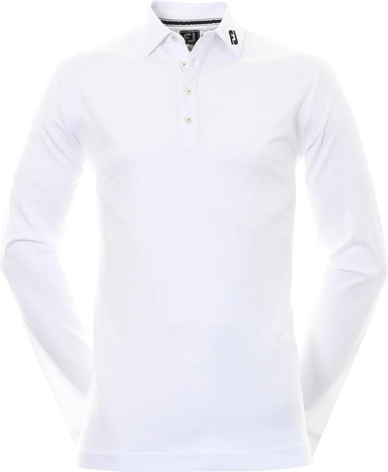 FootJoy Thermolite Long Sleeved Golfshirt - Wit - Maat S van Footjoy