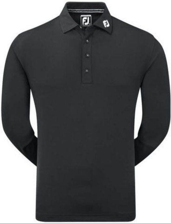 FootJoy Thermolite Long Sleeved Golfshirt - Zwart - Maat S van Footjoy