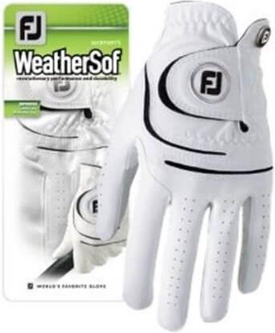 Footjoy - Weathersof - Dames Golfhandschoen - Wit - Maat L van Footjoy