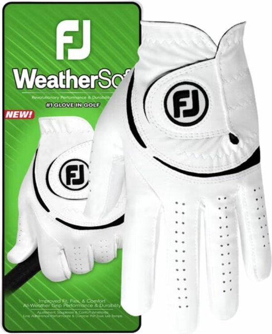Footjoy Weathersof Handschoen Heren 2024 Maat L Linkerhandschoen (rechtshandige speler) van Footjoy
