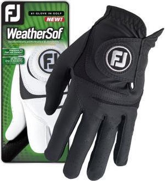 Footjoy Weathersof handschoen heren zwart, Rechterhandschoen voor een linkshandige speler mt. L van Merkloos