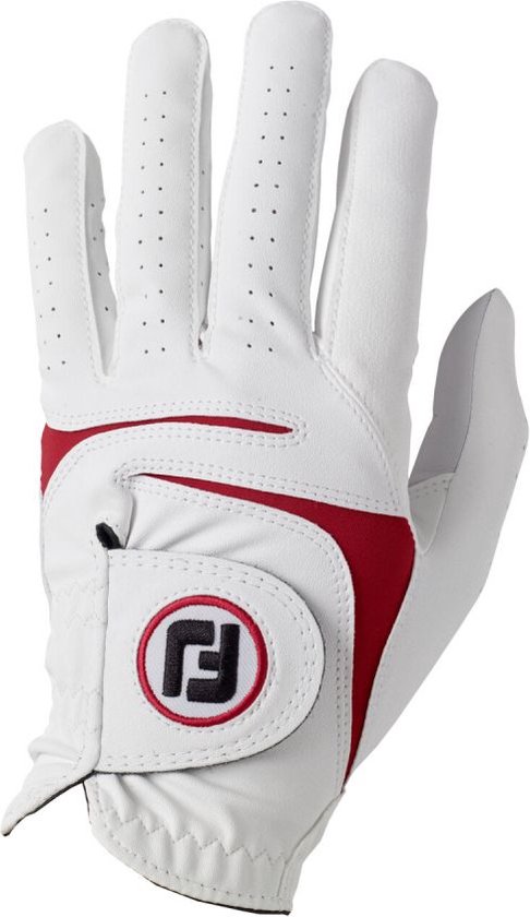 Footjoy Weathersof Heren golf handschoen Links 2024 wit rood van Merkloos