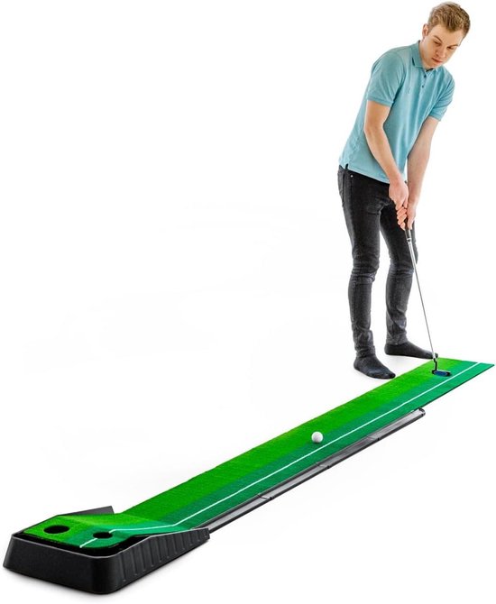 FORB 10ft Dual Speed Putting Mat - Golf Ball Return System & Rubber Base inbegrepen