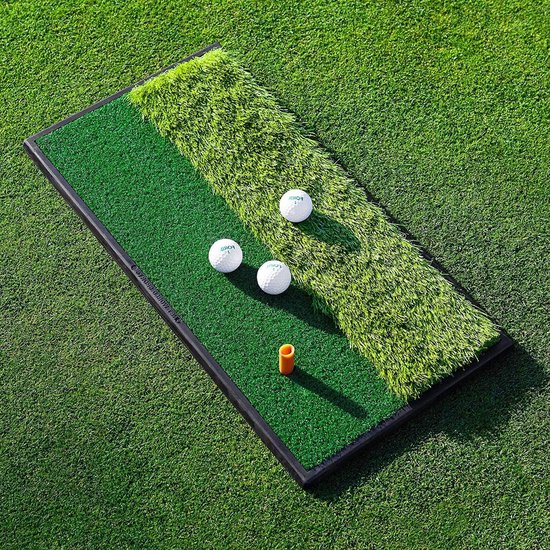 FORB Launch Pad Golf Praktijk Mat (Fairway/2-in-1) (60cm x 30cm) - Mini Golf Mat Kies uit Realistische Fairway & Semi-Rough Lies