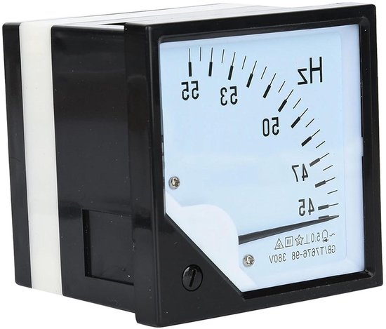 Frequentiemeter Paneel - Stroommeter - Industriële Meting - Hoge Nauwkeurigheid - 45-55 Hz - Zwart