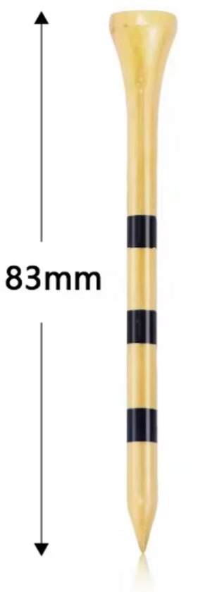 FSW-Products - 50 Stuks Golf Tees - Met Markeringsstrepen - 83 mm - Golftees - Golf Accessoires - Golfset van Merkloos