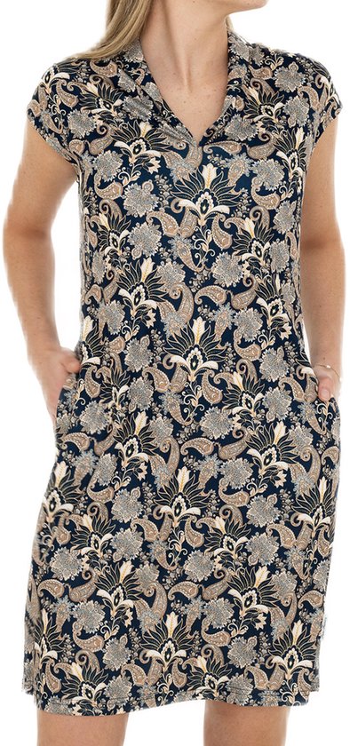 Func Factory dames Jurkje Sandy dark paisley maat 44