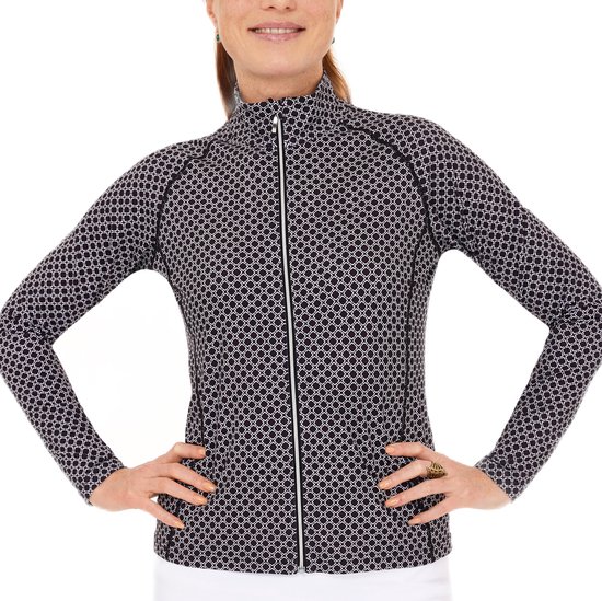Func Factory dames Longsleeve full zip Sheila zwart maat 44 van Func Factory