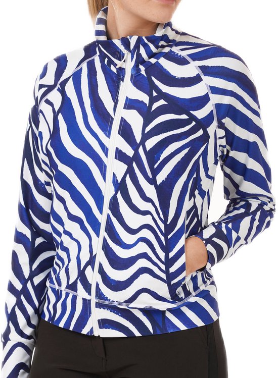 Func Factory dames Sportvest Isa blue zebra maat L van Merkloos