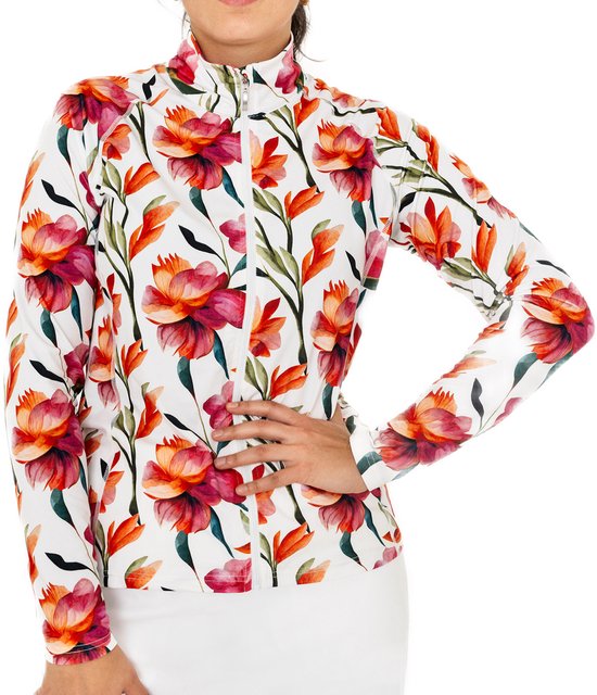 Func Factory dames Sportvestje Sheila big flowers maat 48
