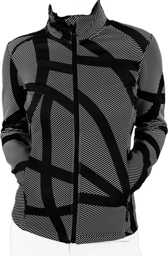 Func Factory dames Technische Fleece Jasje Jade zwart/wit 38 van Func Factory