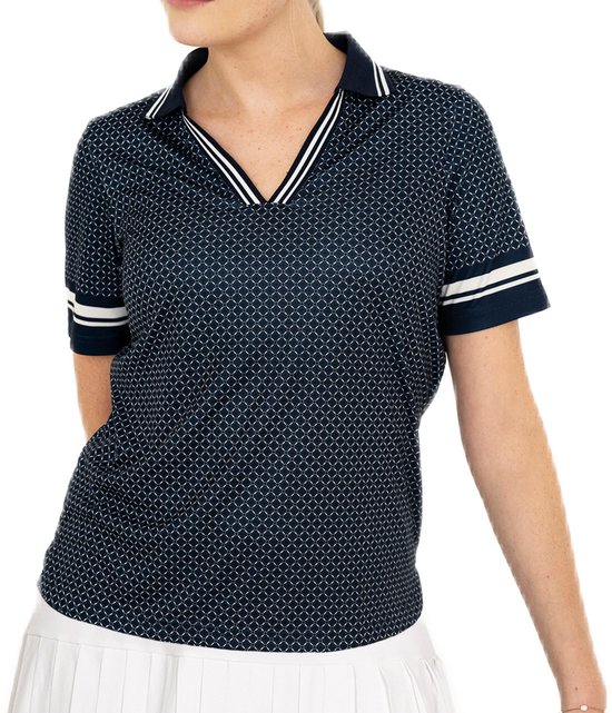 Func Factory dames Top Tracey donkerblauw/wit maat 40
