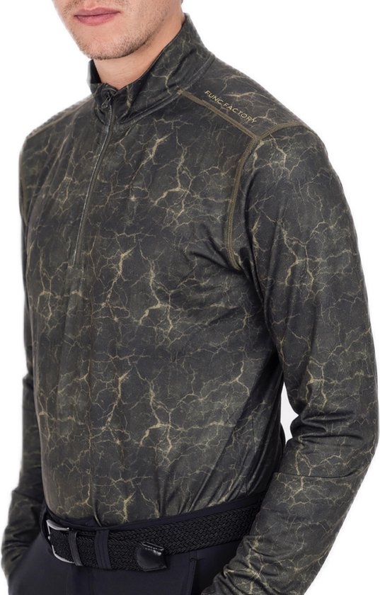 Func Factory mannen Longsleeve Pully Fred legergroen maat L van Func Factory