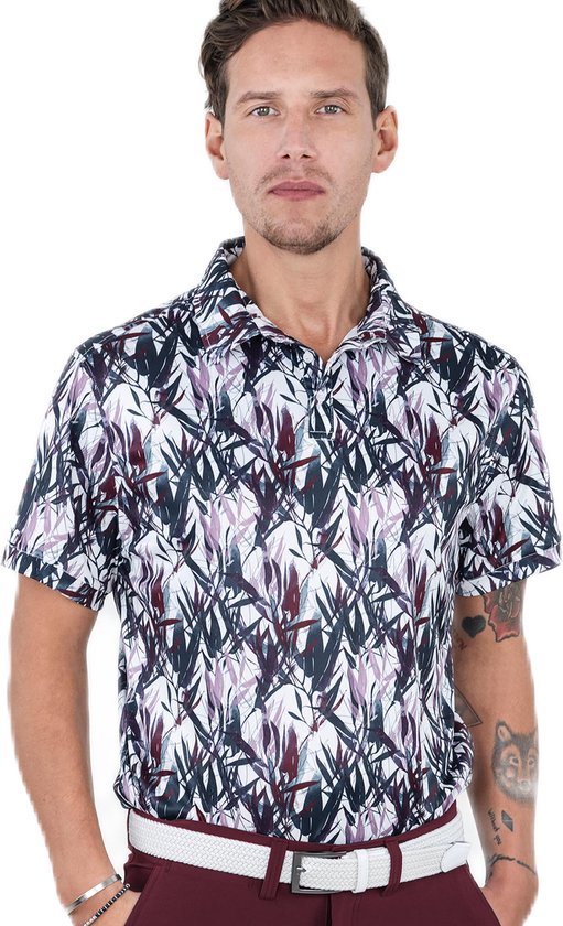 Func Factory mannen Polo Leaf print maat L van Func Factory