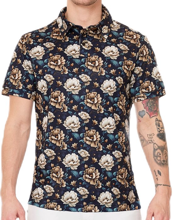 Func Factory mannen Polo light flower maat L van Func Factory