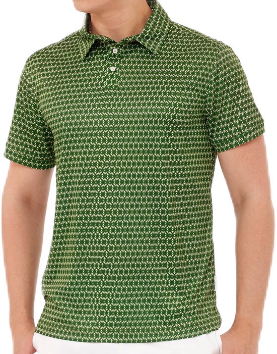 Func Factory mannen Polo Zig Zag groen maat L van Func Factory