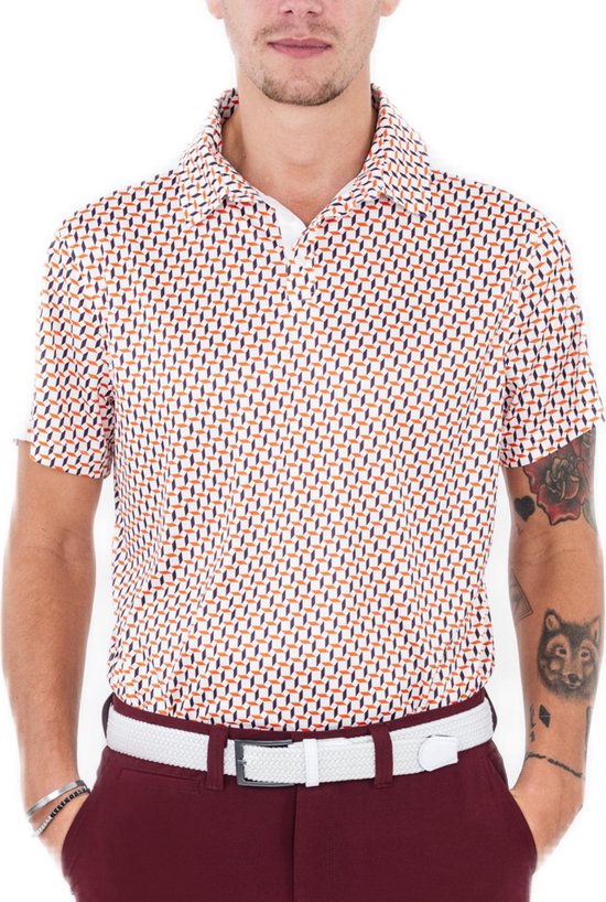 Func Factory mannen Poloshirt Steve retroprint maat M van Func Factory