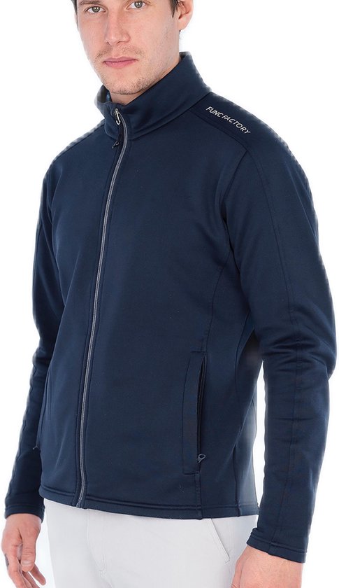 Func Factory mannen Technische Fleece Jasje Edge donkerblauw maat XL van Func Factory