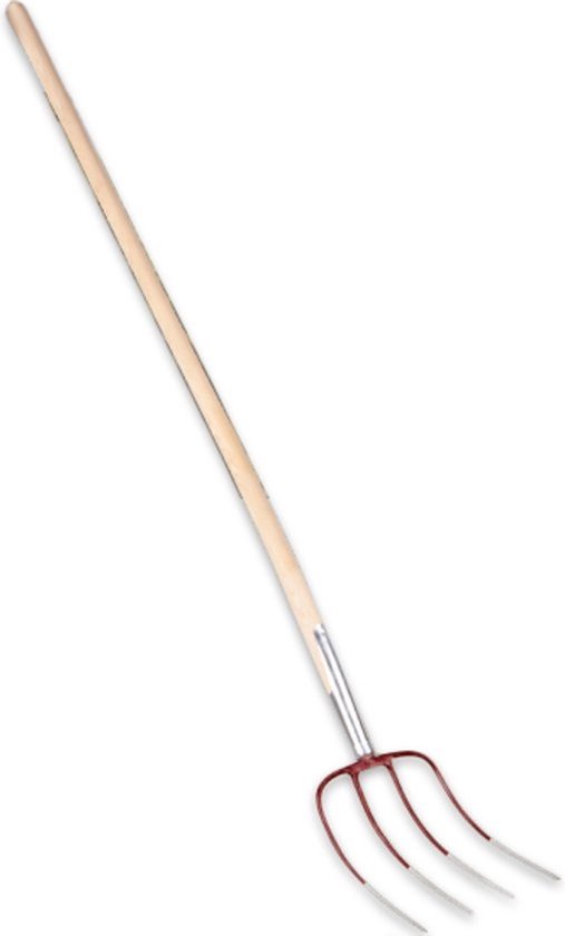 Gartenkraft Mestvork met 4 Tanden - 135 cm - Tanden 28 cm van Gartenkraft