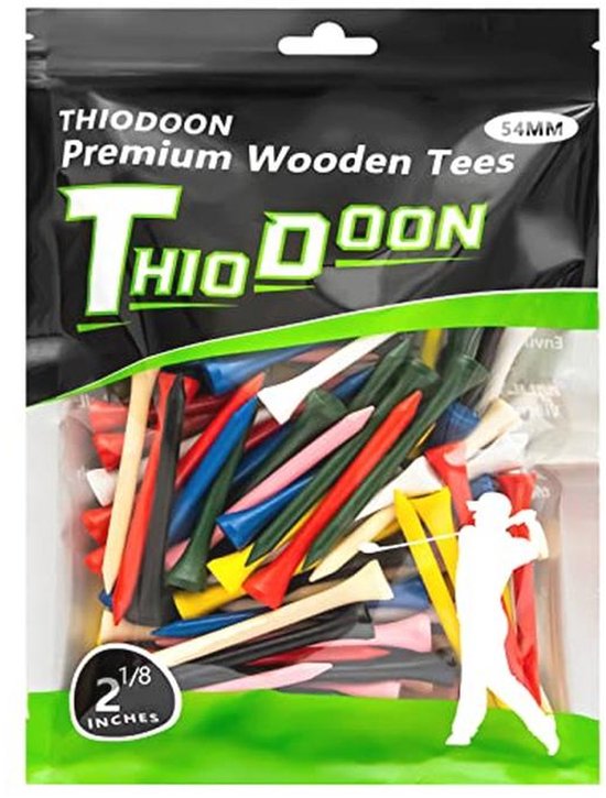 Gemengde Golf Tees - 100 Stuks in Diverse Kleuren, 54mm, 70mm, 83mm - Perfect voor Training en Recreatief Spelen van Merkloos