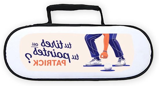 Gepersonaliseerde Petanque Tas - Boule Tas Naam - Sport Opslag - Met Naam Personaliseerbaar - 23cm x 9cm - Blauw