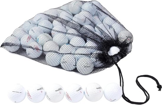 Gerecyclede Golfballen - Gebruikte ballen Bulk golfballen - Golfen op de baan - Graad 3A speelbaar - 48 stuks - Mix