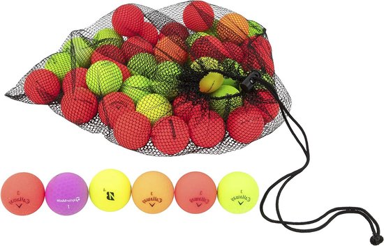 Gerecyclede Golfballen - Gebruikte Ballen Mix - Golfen op de Baan - AAA Kwaliteit Mix - 24 stuks - Gekleurd