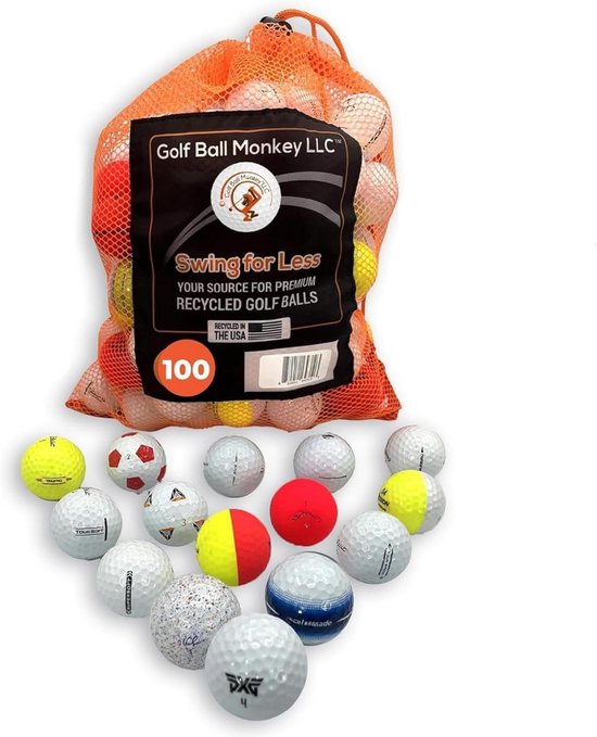 Gerecyclede Golfballen Mix Professioneel Gebruikt - Topmerken in Mint Conditie - Inclusief Tees en Net