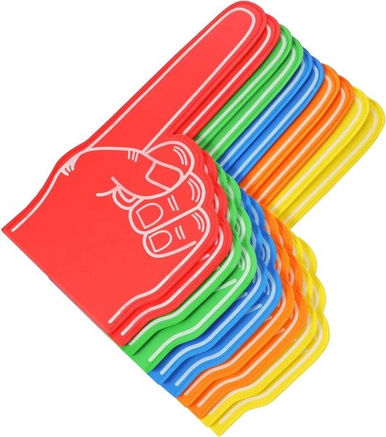 Gigantische Schuimvingers - Grote Foam Handen - Sportevenementen Aanmoedigen - Lichtgewicht Comfortabel Schuim - 46.20X23.00X0.40CM - Meerdere Kleuren