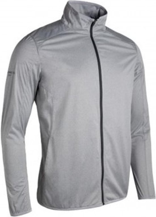Glenmuir Elrick Windtop Water Resistant Golf Jacket Light Grey Marl/Black van Glenmuir