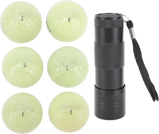 Glow Golfballen - Lichtgevende Ballen - Nacht Golfen - Dubbele Fluorescentielagen - 6 stuks - Groen