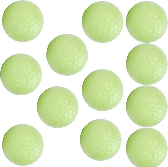 Glow Golfballen - Oefenballen - Avond Golfen - Dubbele Fluorescente Laag - 1 Bal - Groen