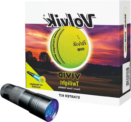 Glow in the Dark Golfballen - Nacht Golfballen - Golfen in het Donker - UV-Geactiveerd Gloeiend - 6 stuks - Geel