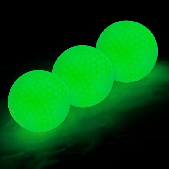 Glow in the Dark Golfballen Set van 3 - Perfect voor Nachtgolf en Verlichting