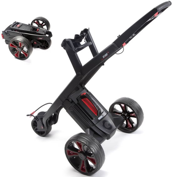 GoKart MK2 Automatic Elektrische Golftrolley - Zwart Rood van Merkloos