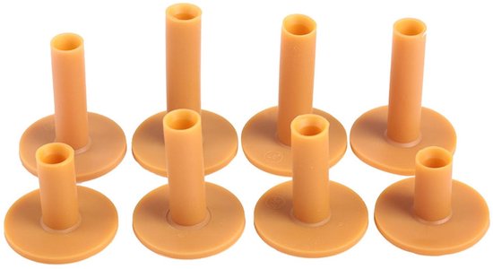 Golden crown - Rubberen oefenhouder golf - 8-delige set - Draagbaar - Geschikt voor drivingrange - Diverse maten - Perfect voor volwassenen